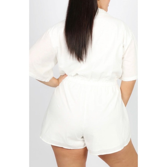 Fayt The Label Zephyr Linen Playsuit White - Picture 6 of 15